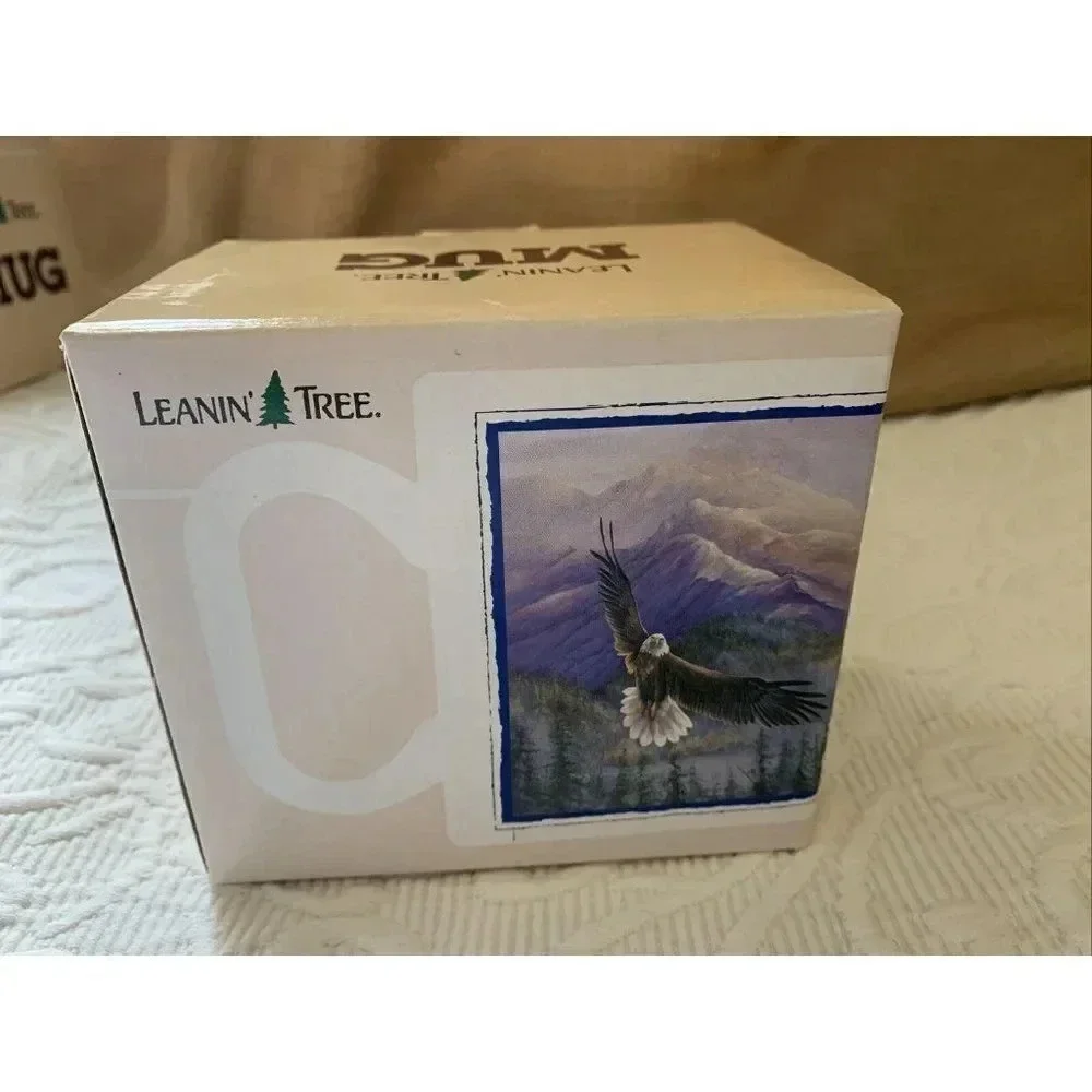 Vintage NEW in Box‎ Eagle Art Ceramic Coffee Mug Leanin Tree Inspirational Quote